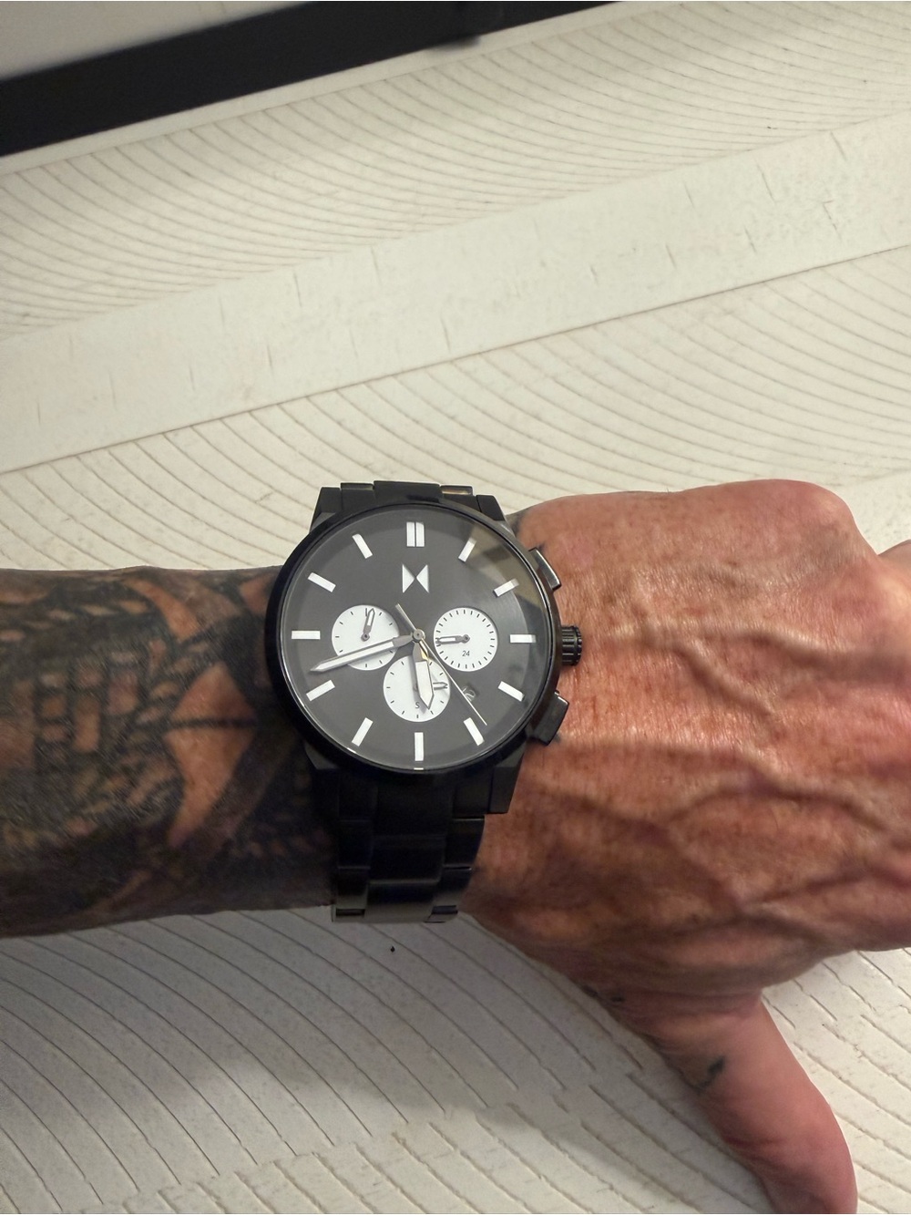 MVMT Black and White Men's Chronograph II Bracelet Watch